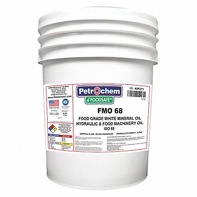 PETROCHEM FOODSAFEFMO68005 Mineral Hydraulic Oil FG 5 gal Pail