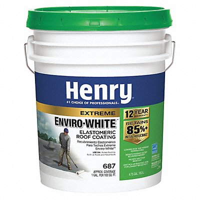 HENRY HE687406 Elastomeric Roof Coating 4.75 gal