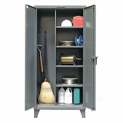STRONG HOLD 45BC243 Storage Cabinet 66 x48 x24 DrkGry 3Shlv