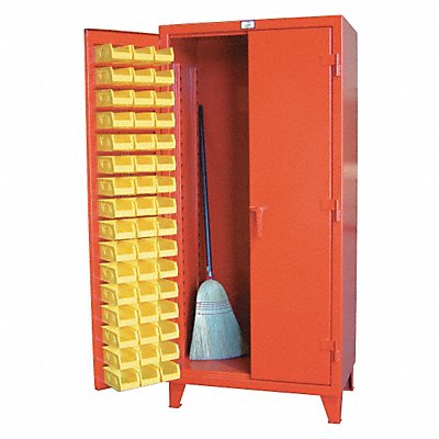 STRONG HOLD 36BS240 Bin Cabinet 78 x36 x24 DrkGry 94YellowBns