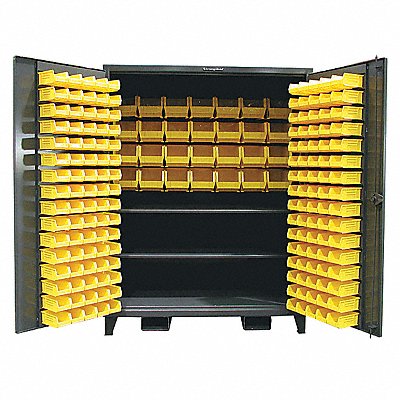 STRONG HOLD 56BBS362FLP Bin Cab 78 x60 x36 DrkGry 188YellowBns