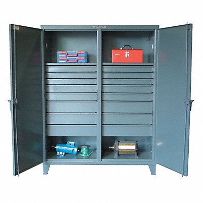 STRONG HOLD 66DS24216DB Storage Cabinet Leg Dark Grey 78 x 72 x 24