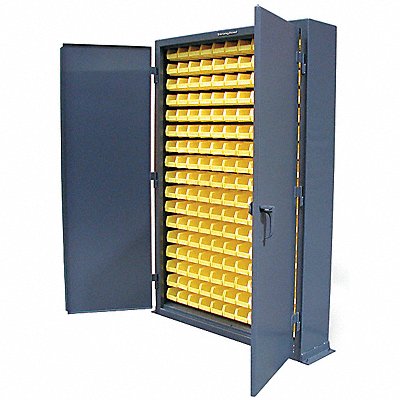 STRONG HOLD 46BSC100 Bin Cab 72 x48 x10 DrkGry 187YellowBns