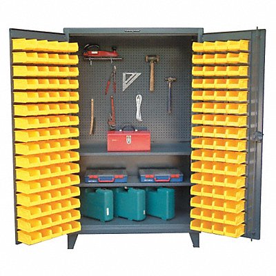 STRONG HOLD 46BSPB242 Peg Bin Cab Grey 78 x48 x24 144YllwBns