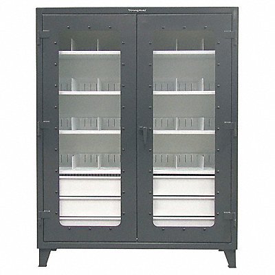 STRONG HOLD 46LD24465DB24DIV Storage Cabinet Leg Dark Grey 78 x 48 x 24