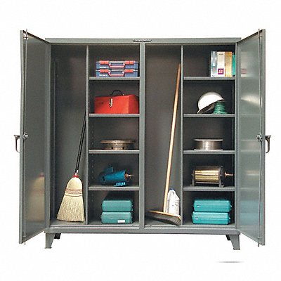 STRONG HOLD 66DSBC248 Storage Cabinet 78 x72 x24 DrkGry 8Shlv
