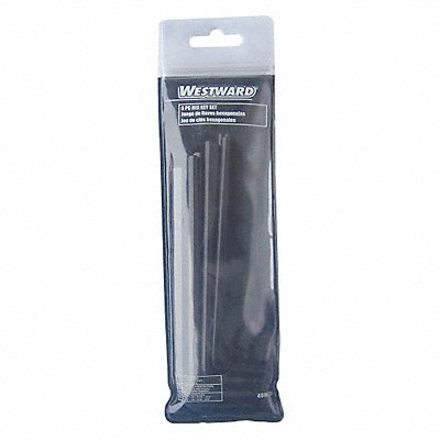 WESTWARD 40WZ31 Hex Key Set L 3 13/32 in to 6 13/16 in