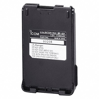ICOM BP227 SKU# 40WZ95 MFR# BP227 1850mAh