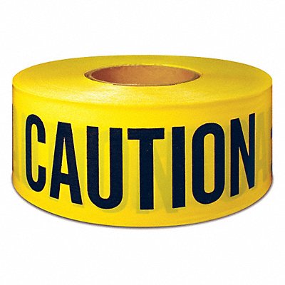 GRAINGER 600CC1000 Barricade Tape Yellow 1 000 ft L 3 in