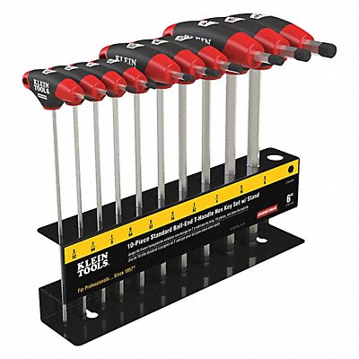 KLEIN TOOLS JTH610EB 10 pc Journeyman T-Handle Set with Stand