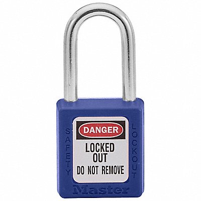 MASTER LOCK 410BLU K7940 Lockout Padlock KD Blue 1-3/4 H