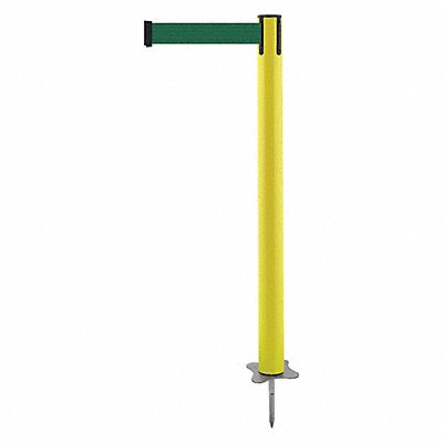 TENSABARRIER 88435STDG7XC Spike Post Yellow Post 43 H