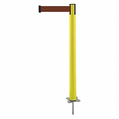 TENSABARRIER 88435MAXN7XC Spike Post Yellow Post 43 H