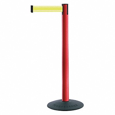 TENSABARRIER 87521STDY5NVC Barrier Post with Belt Red Post 38 H