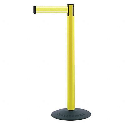TENSABARRIER 87535STDY5NVC Barrier Post with Belt Yellow Post 38 H