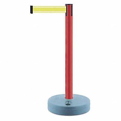 TENSABARRIER 88521STDY5NVC Barrier Post with Belt Red Post 38 H