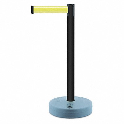 TENSABARRIER 88533STDY5NVC Barrier Post with Belt Black Post 38 H