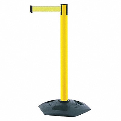 TENSABARRIER 88635STDY5NVC Barrier Post with Belt Yellow Post 38 H