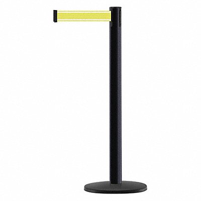 TENSABARRIER 889B3333STDY5NVC Barrier Post with Belt Black Post 38 H