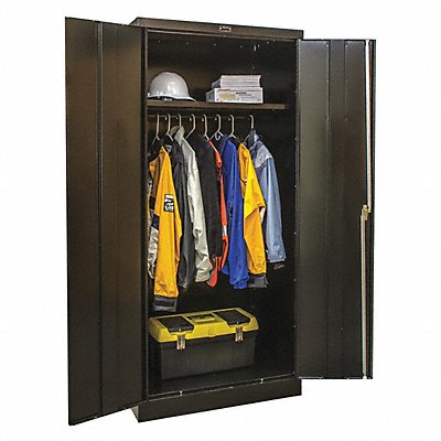 GRAINGER 430W361878AME K3912 Storage Cabinet 78 x36 x18 Black 1Shlv