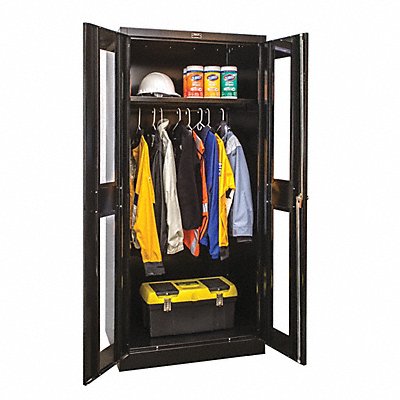 HALLOWELL 435W24SVAME Storage Cabinet 72 x36 x24 Black 1Shlv