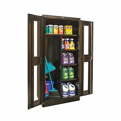 HALLOWELL 455C24SVAME Storage Cabinet 72 x36 x24 Black 4Shlv