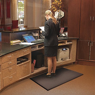 NOTRAX 440R4875BL Antifatigue Runner Blk 4 ft W 75 ft L