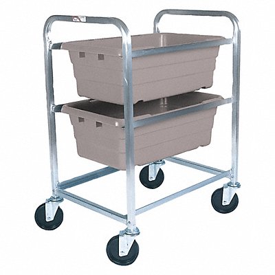 GRAINGER ALL2KTGY Tub Rack 600 lb Ld Cap. Aluminum Cart