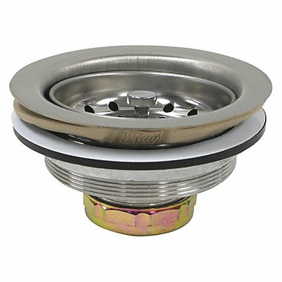 PERFECT PUTTY 593110 Sink Drain 4 1/2 in Dia SS