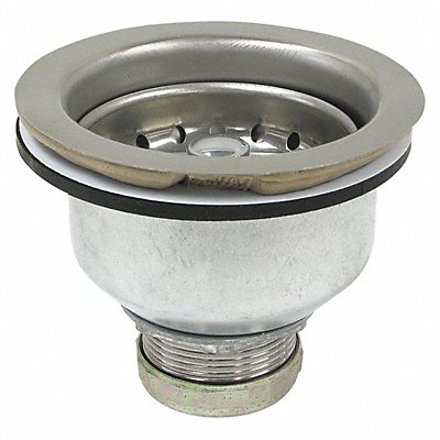 PERFECT PUTTY 593180 Sink Drain 4 1/2 in Dia SS