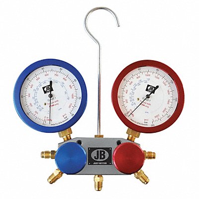 JB INDUSTRIES 30744 Mechanical Manifold Gauge Set 5 Valves
