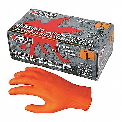 MCR SAFETY 6016OL Disposable Gloves Nitrile L PK100