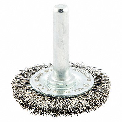 GRAINGER 66252838962 Wire Wheel Brush Shank Mount 1/4 L Trim