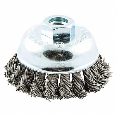 GRAINGER 66252838868 Knot Wire Cup Brush Threaded Arbor Mount