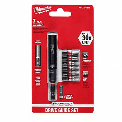 MILWAUKEE 48324515 Magnetic Drive Guide Set 7-Piece Steel
