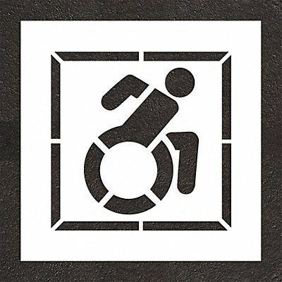 RAE STL10832402 Pavement Stencil 32 W 0.125 Thick Whit