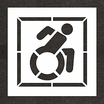 RAE STL11633902 Pavement Stencil 47 H 47 W 0.063 Thick