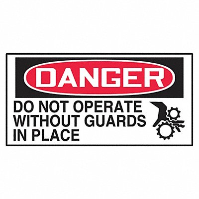 ACCUFORM LEQM003VSP Safety Label 1 1/2 in x 3 in Vinyl PK10