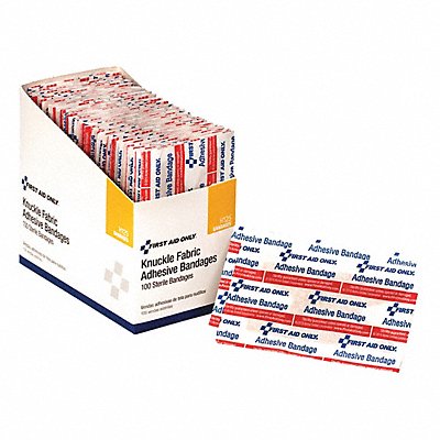 FIRST AID ONLY H125 Knuckle Bandages 3 x1.5 Fabric PK100