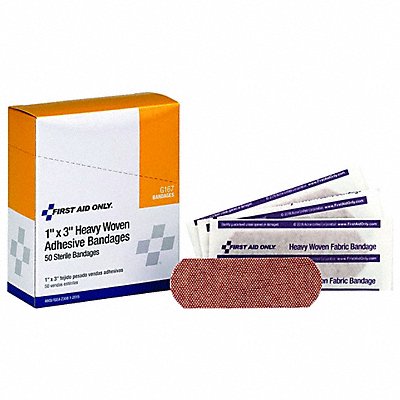 FIRST AID ONLY G167 Strip Bandages 3 x1 Fabric PK50