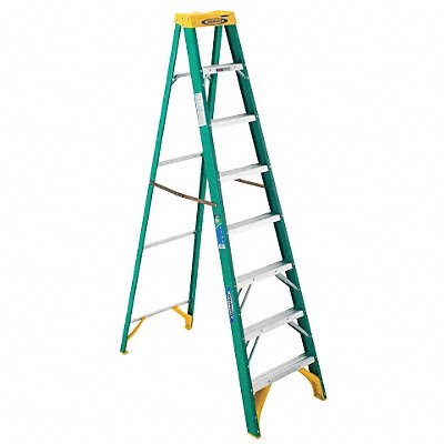 WERNER 5908 Stepladder 5900 H 8 ft Spread 53-1/2 In