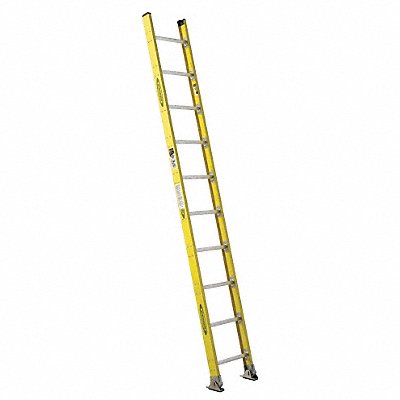 WERNER 71101 Straight Ladder H 10 ft Fiberglass