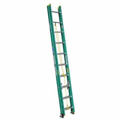 WERNER D59202 Extension Ladder Fiberglass 20 ft II