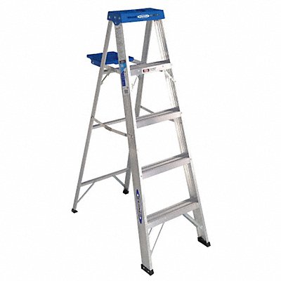 WERNER 365 Stepladder 360 H 5 ft Spread 35-1/2 In