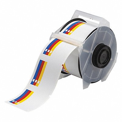 BRADY 115771 Label Vinyl Red/Blue/Yellow/White