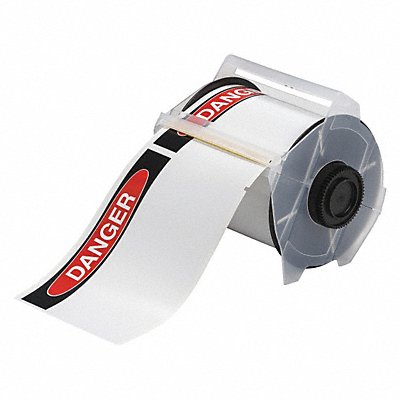 BRADY 121558 Label Vinyl Red/White/Black