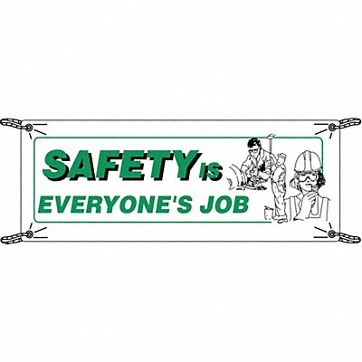 BRADY 106291 Banner 48 in x 120 in Polyethylene