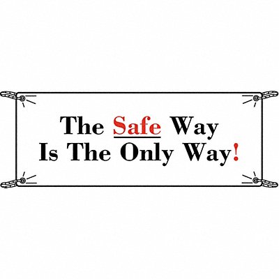 BRADY 106304 Banner 48 in x 120 in Vinyl