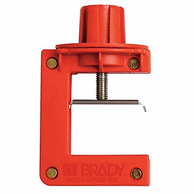 BRADY 121504 Butterfly Valve Lockout Red Nylon