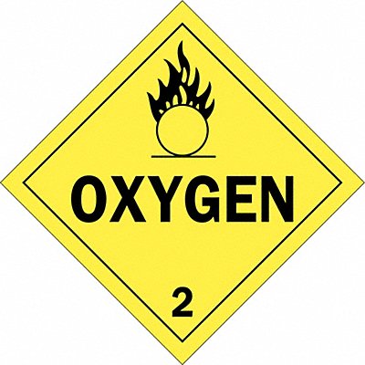 BRADY 63406 DOT Container Placard 10-3/4 Label W